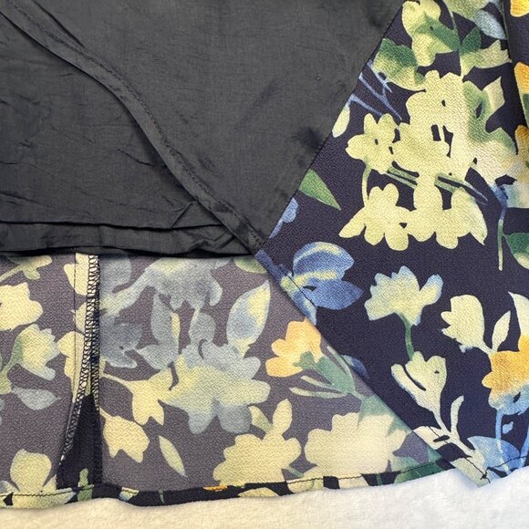 Slate & Willow Womens Blue Floral Throw Shift Dress S Short Feminine Fairycore - Picture 13 of 16